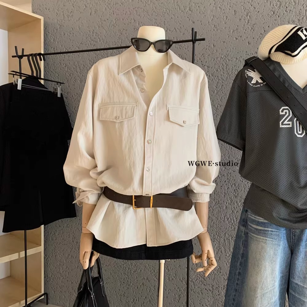 男友系韩版宽松长袖衬衫女秋季