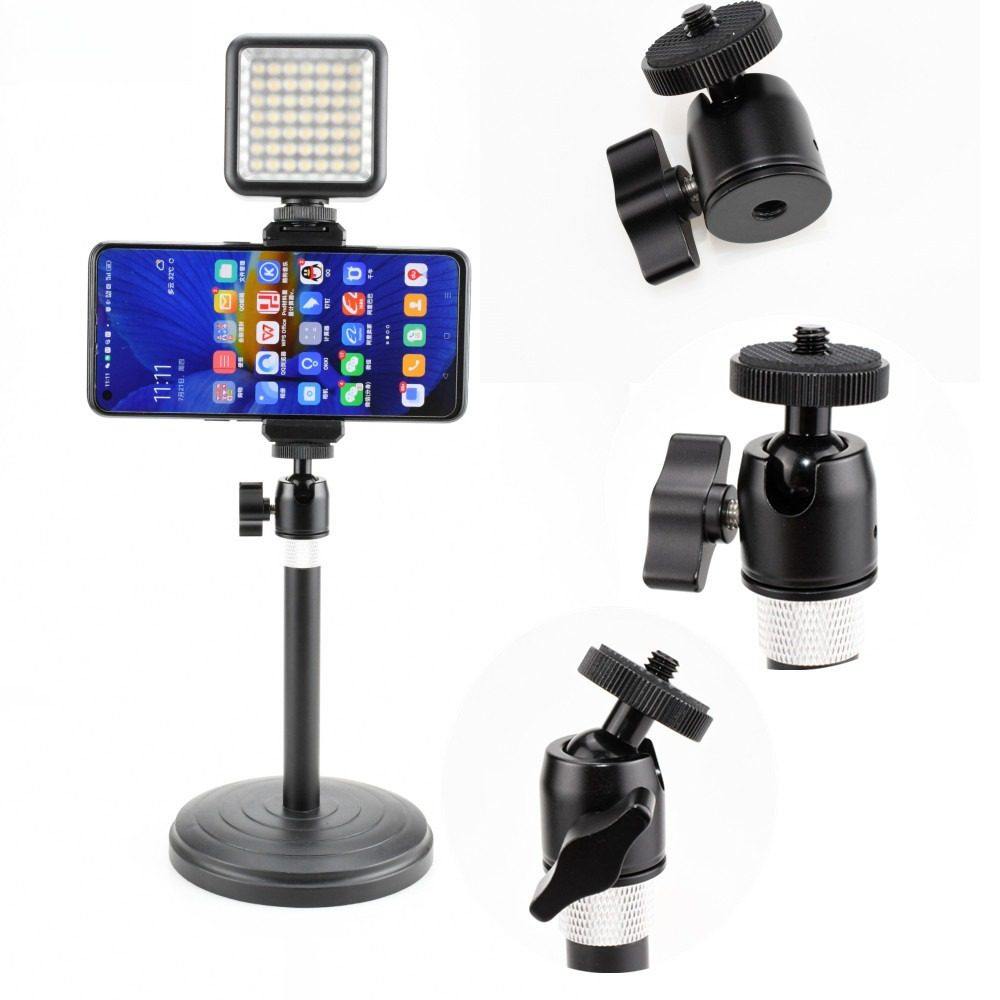 投影仪支架麦克风支架补光灯360万向金属球形小云台