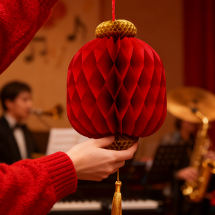 2026新年装饰用品过年中式蜂窝灯笼新款春字马年客厅春节布置挂件