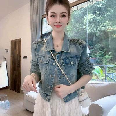 牛仔外套重工2025新款钉