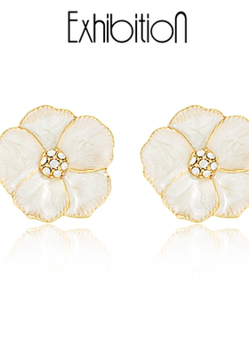 Exhibition/览物馆花朵耳环精致时尚首饰网红耳钉送女友生日礼物