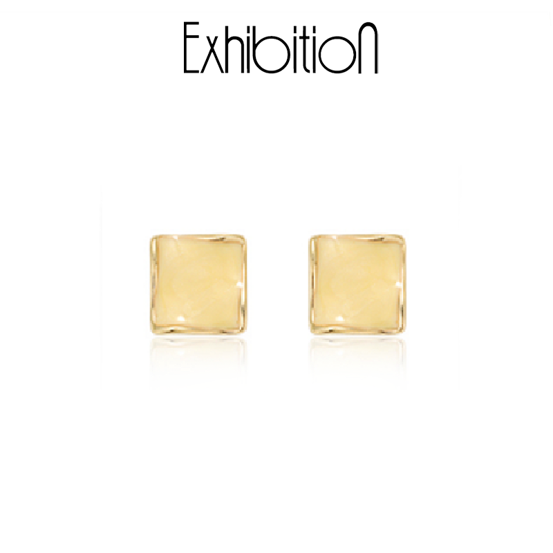小众设计感方形气质耳钉耳饰