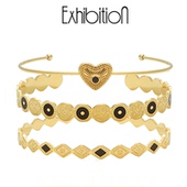 复古不褪色手镯开口可调节小众高级感套装 Exhibition 览物馆个性