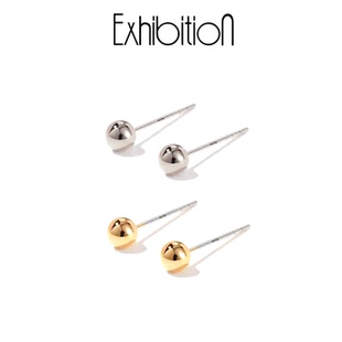 Exhibition/览物馆耳钉小豆豆简约女s925银针小巧日韩冷淡风耳饰