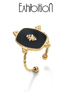 览物馆复古不褪色开口戒指