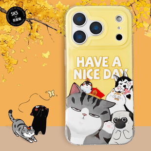 高级感保护套 全家福双层imd苹果iPhone17Promax1615华为Mate7060Pro 吾皇猫正版 手机壳吾皇万睡新款