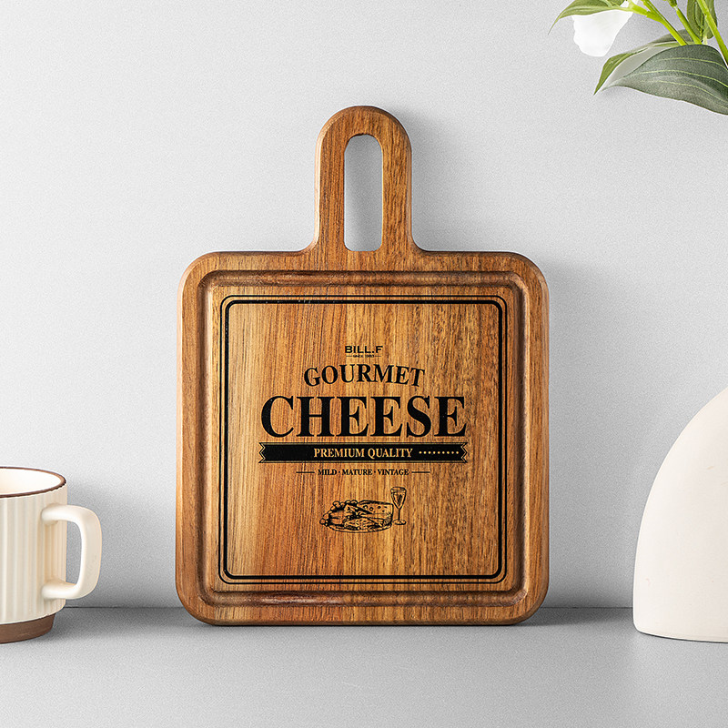 家用厨房带水槽相思木板圆形实木