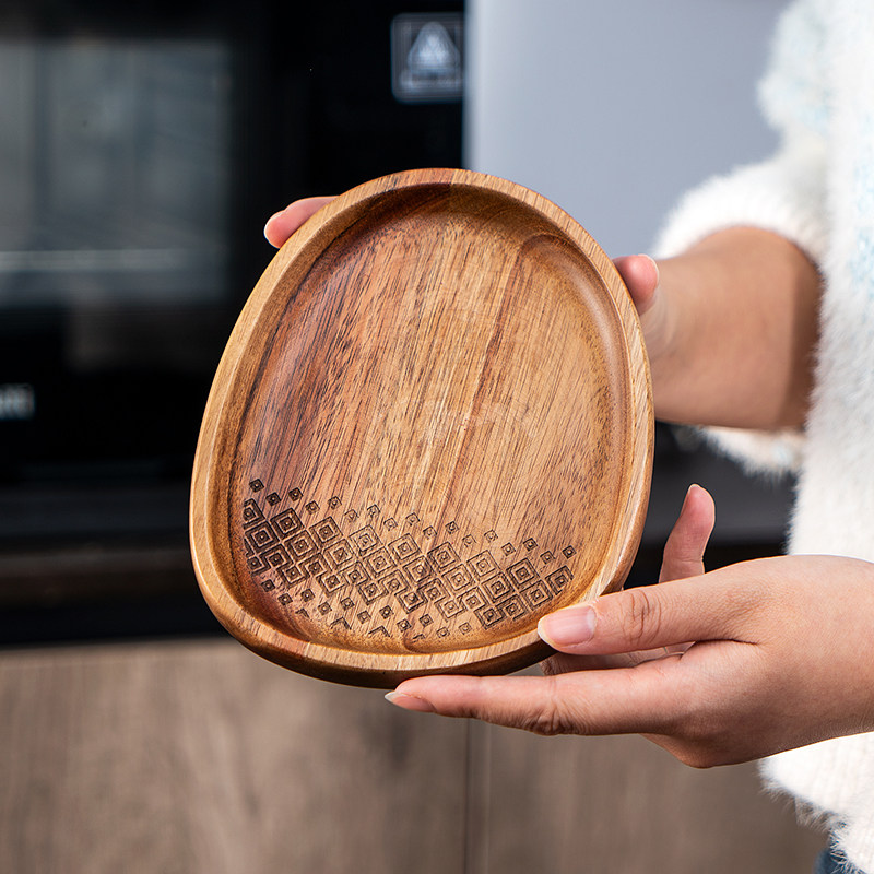 相思木盘子餐盘西餐日式茶托盘水果盘牛排复古风野餐露营户外摆拍,餐饮具,餐用托盘,淘宝优惠券,粉丝福利购,淘宝优惠卷