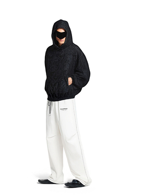 O'1WDC 「潜行纹章」暗纹提花短宽帽衫