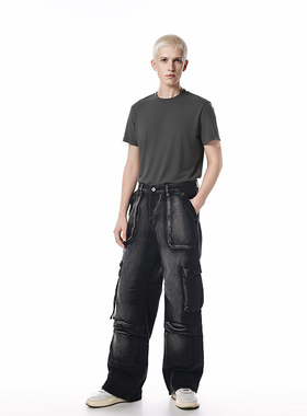 O'1WDC 「口袋仓库」解构复古廓形水洗牛仔裤