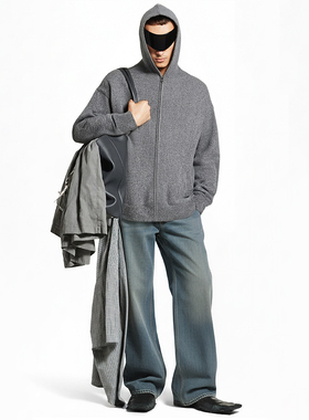 O'1WDC 「静寂灰度」hoodie开衫外套