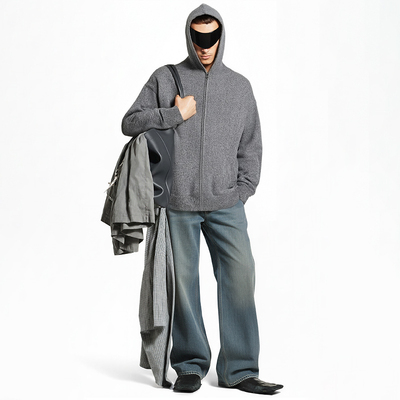O'1WDC 「静寂灰度」hoodie开衫外套