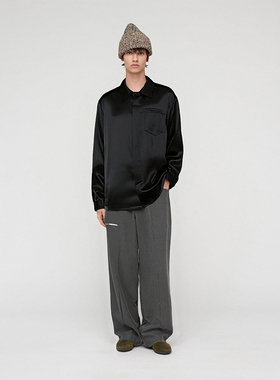 O'1WDC 「缎感肌理」醋酸凉感长袖衬衫