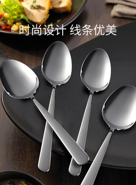 德国双立人nova不锈钢家用西餐具主餐勺子厨房餐具全套4件