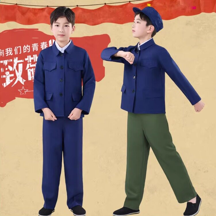 七八十年代怀旧服装民国农民学生知青复古儿童工人改革开放演出服