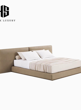 HEISHE Brera布雷拉床意式极简双人别墅豪宅主卧高定中古真皮婚床