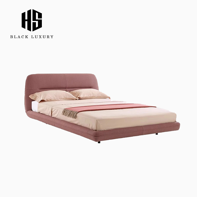 HEISHE Ultime切沃床写意空间女生公主房儿童意式极简粉色双人床