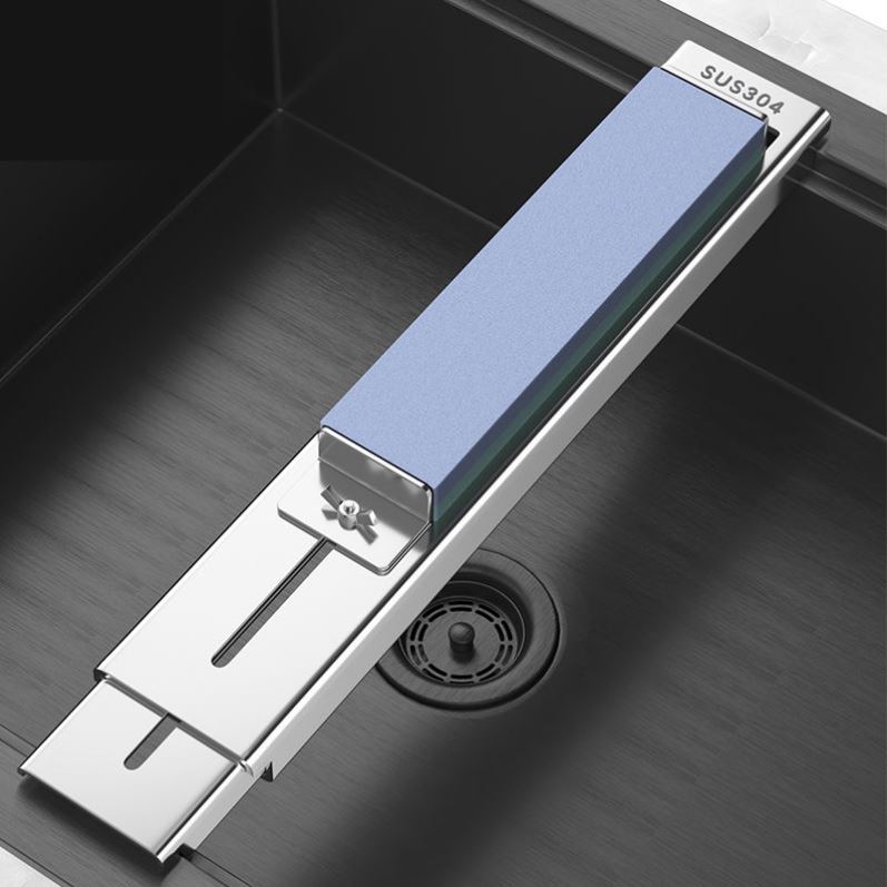 304不锈钢磨刀石支架子 水槽磨刀神器多功能定角家用固定架可调节