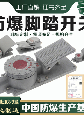 防爆脚踏开关10A单踏双踏防爆行程限位开关脚踩式气动工厂车间BJT