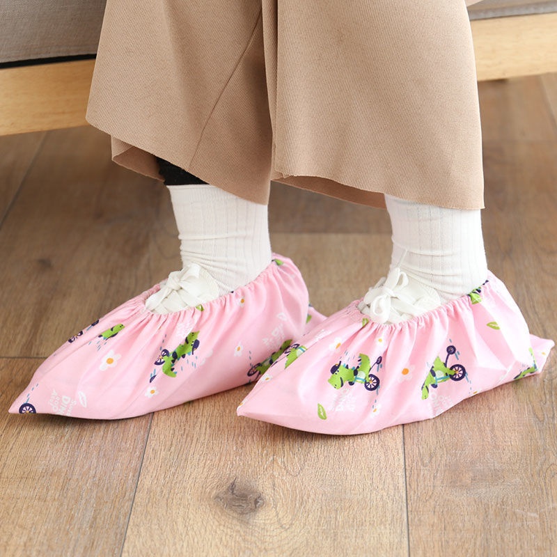 速发Recycle indoor shoe cover booties household u-shaped fab