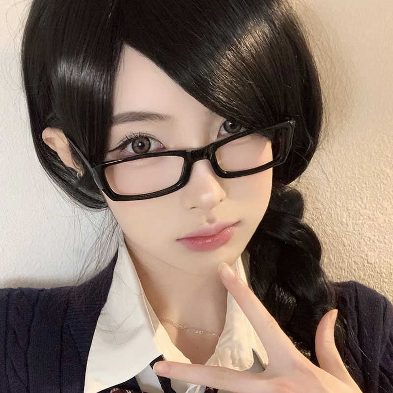 韩版黑色小框眼镜女纯欲无镜片近视眼镜框架男学生复古网红平光镜