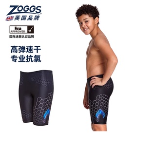 速干游泳装 专业训练平角修身 备 青少年五分裤 英国ZOGGS