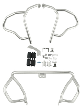 适用铃木DL250 Vstrom 250 发动机护杠 上下保护杠 不锈钢保险杠