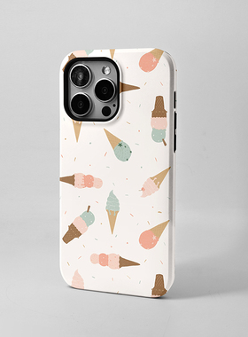 MOMO CASE冰淇淋治愈设计iphone16promax手机壳14/15plus13磨砂小众可爱萌系