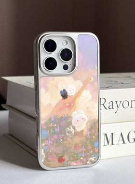 MOMO CASE原创设计适用苹果17pro可爱治愈系插画手机壳16promax全包14plus13/12防摔小众保护壳软边防摔