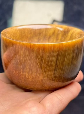 天然收藏披毛犀牛角酒杯养生