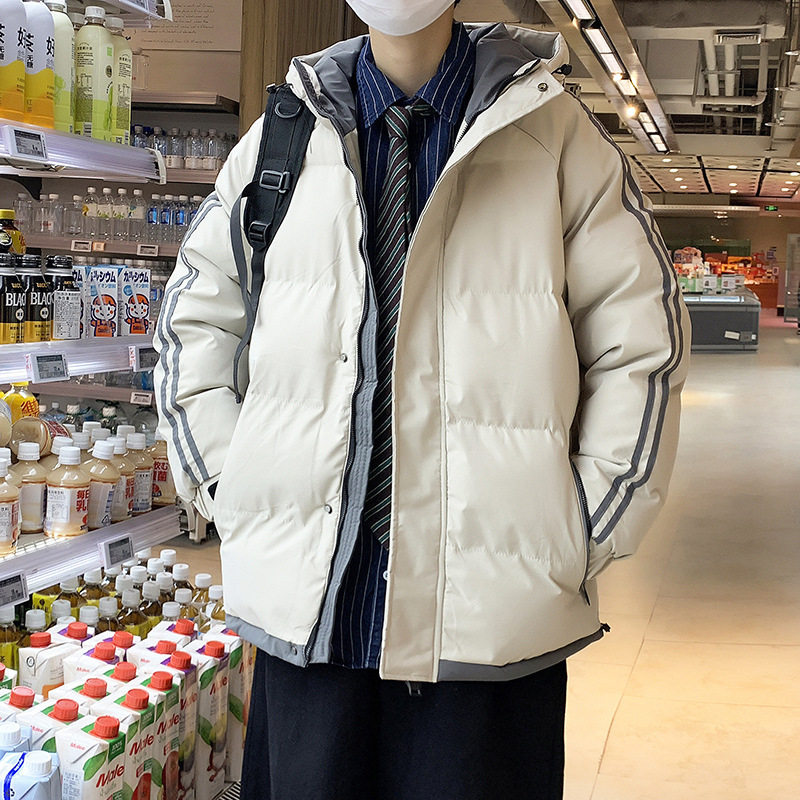 爆款百搭棉服男女款冬季宽松加厚保暖连帽外套面包服情侣帅气棉衣