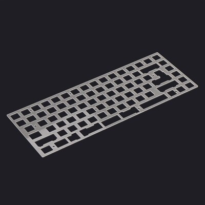 KBDfans客制化机械键盘定位板 KBD75定位板 84拉丝定位板银色黑色