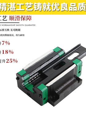 国产直线导轨加长滑块HGH HGW20/25/30/35/45/55HA/HC方型法兰型