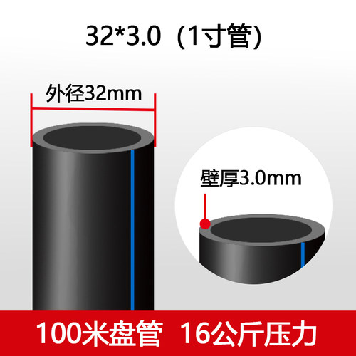 pe水管75热熔管20 25 32mmPE自来水管硬管4分6分PE塑料管灌溉穿线