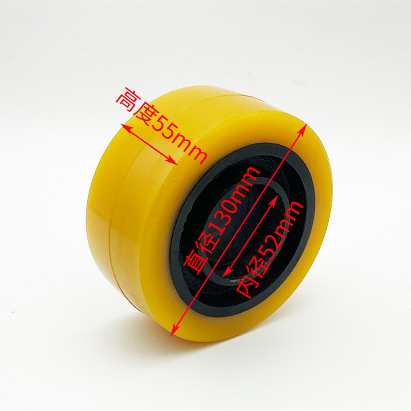 诺力PU轮手动地牛搬运液压叉车轮子前后承重轮通用配件图片