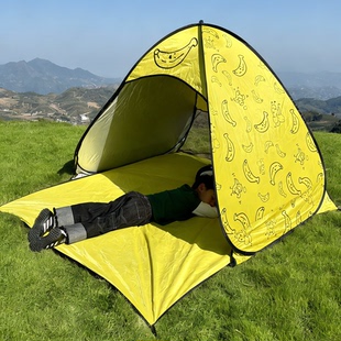 户外露营帐篷野餐一键开合折叠便携式双人免搭建防晒遮阳沙滩帐篷