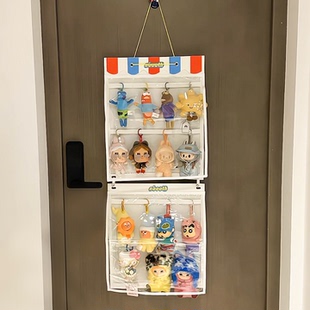 盲盒收纳展示架门后毛毡壁挂式手办陈列架公仔娃娃免打孔收纳挂袋