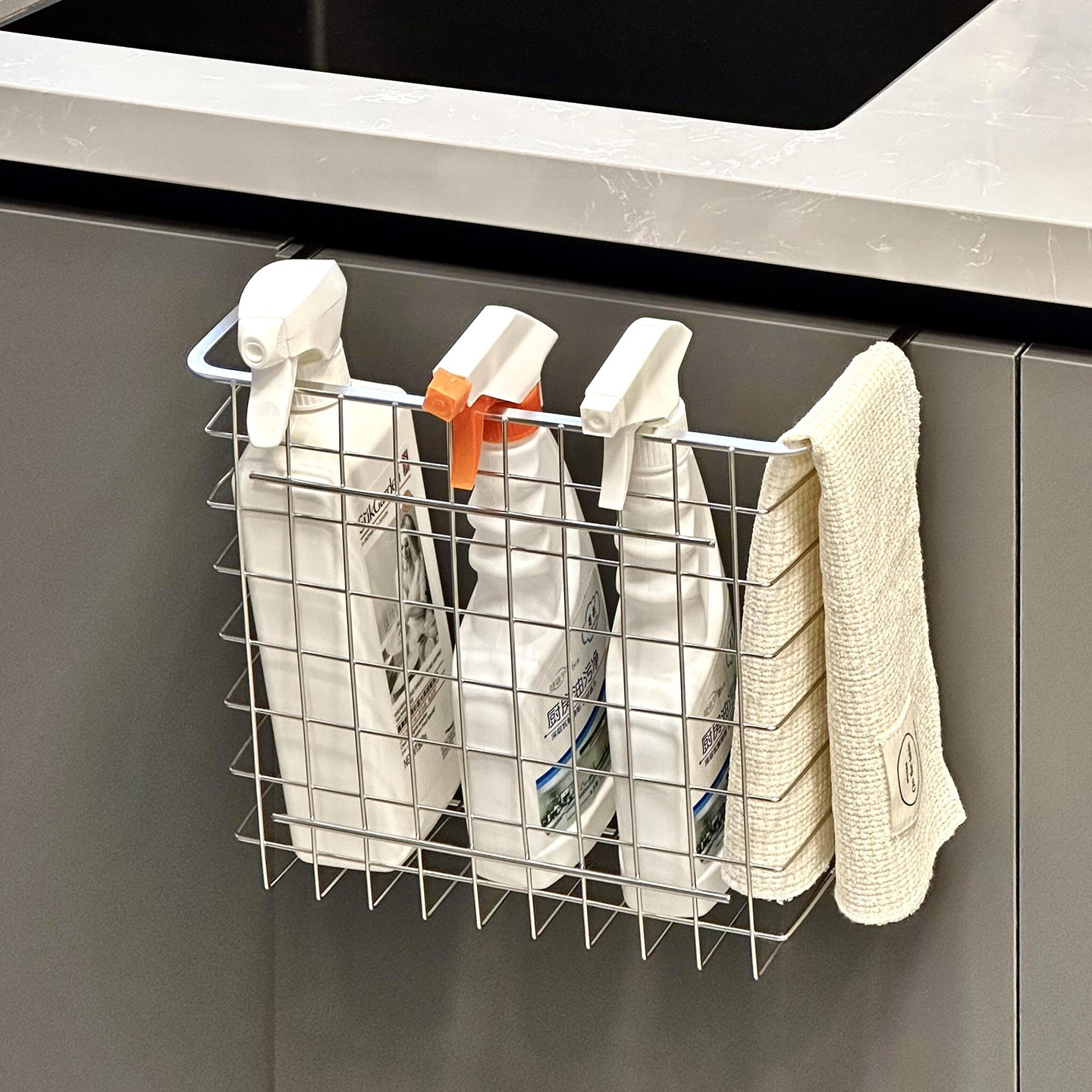 厨房多功能收纳筐橱柜隔板桌下置物架家用清洁剂收纳悬挂,厨房/烹饪用具,厨房置物架/置物柜/角架,淘宝优惠券,粉丝福利购,淘宝优惠卷