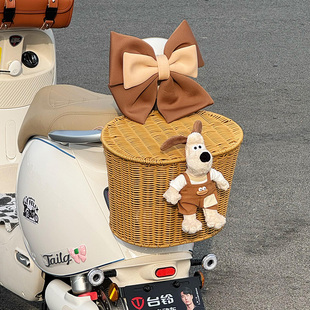 电动车蝴蝶结装饰贴爱玛露娜车尾后座通用贴摆件可爱电瓶车小配件