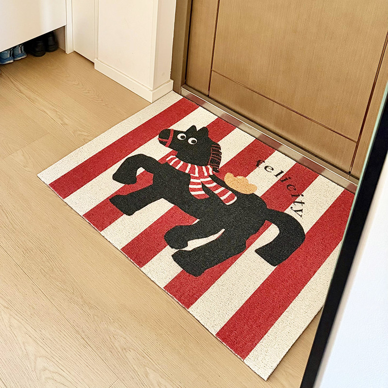 马年地垫2026年新款入户门玄关地垫卡通喜庆防滑耐磨脚垫新家装饰
