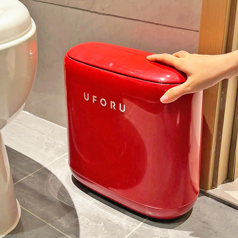 窄缝垃圾桶厕所窄缝家用卫生间大容量厕纸篓专用高颜值ins风纸篓