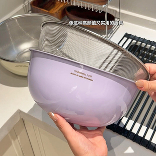 【厨房好物】不锈钢沥水篮洗菜盆淘米神器家用带刻度水果盘淘菜盆