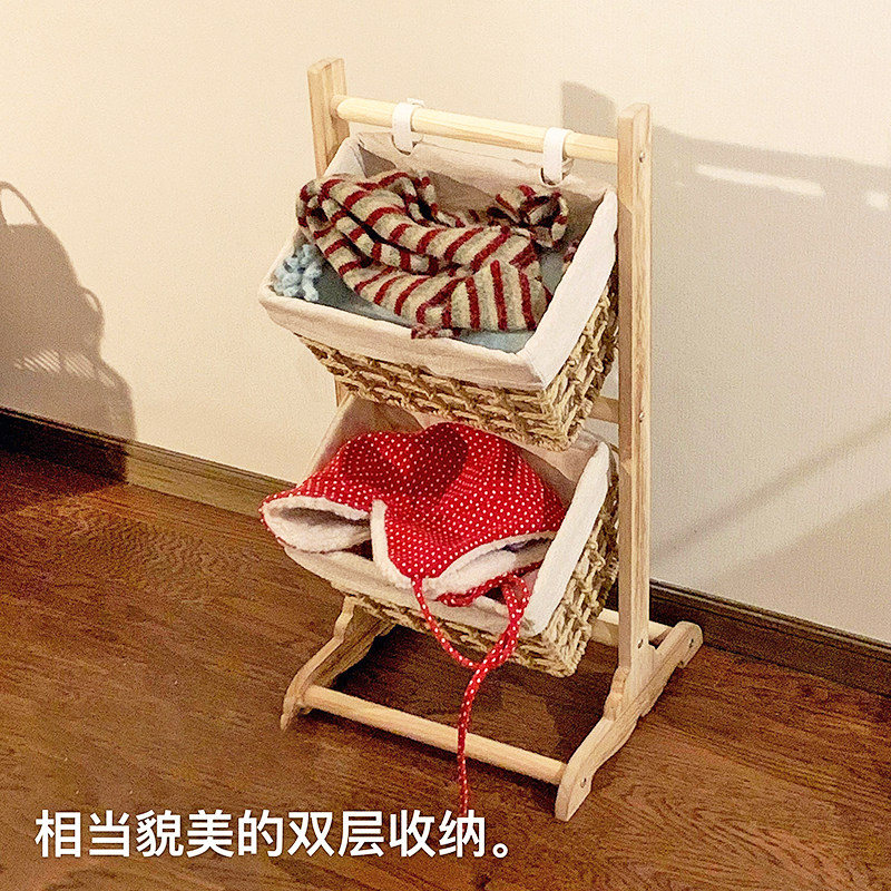 小空间置物架多层收纳架家用衣服杂物零食收纳落地收纳整理脏衣篓