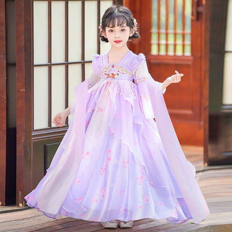 汉服中大童夏季超仙连衣裙古风公主裙儿童中国风古装仙女襦裙女孩,童装/婴儿装/亲子装,唐装,淘宝优惠券,粉丝福利购,淘宝优惠卷
