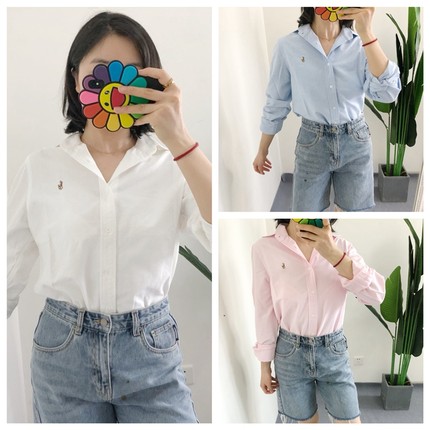 买手店 女款牛津棉衬衫长袖通勤郑秀晶