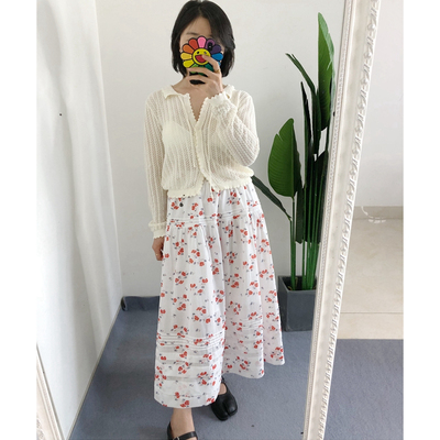 原标 买手店doen&G@p 联名款 早秋乖巧棉麻镂空针织开衫短款上衣