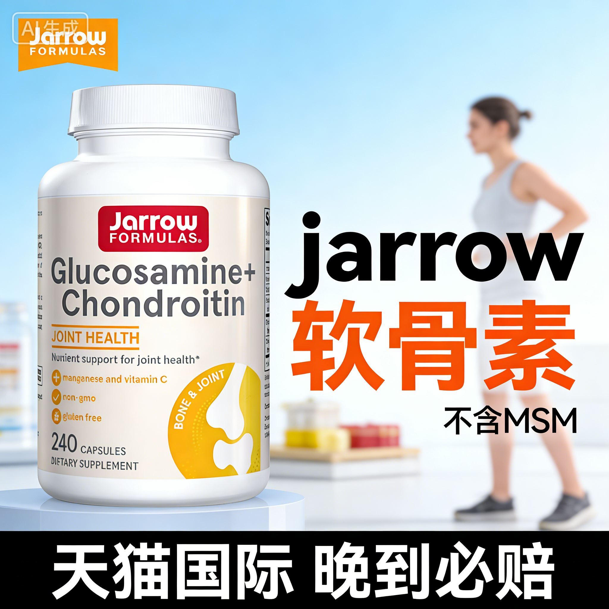 JARROW软骨素不含msm养护关节