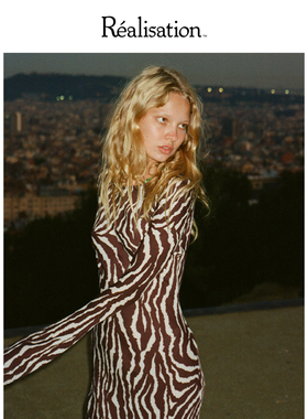 RealisationPar 全花色长袖连衣裙复古桑蚕丝度假长裙 The Gia