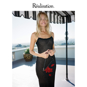 RealisationPar黑色透视复古真丝吊带长裙 The Esme