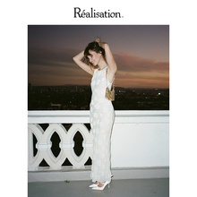 RealisationPar 全花色船领无袖气质真丝连衣裙长裙 The Carla